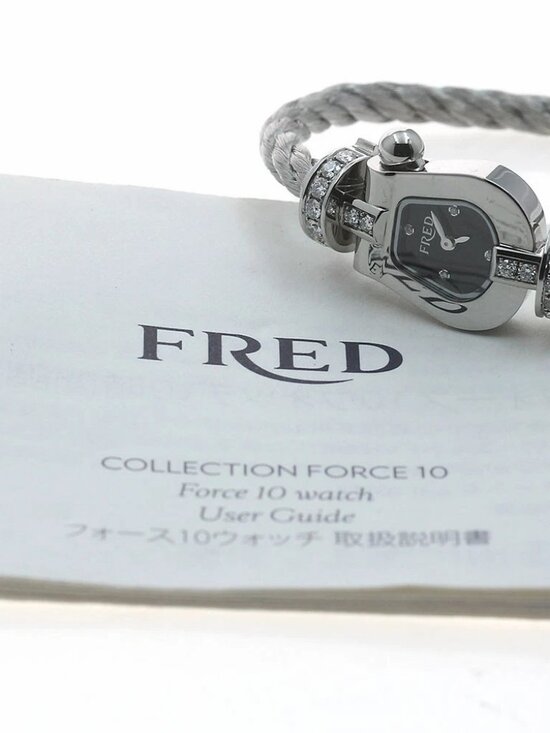 FRED Force 10 FD070111 Rug Diamond black Dial Quartz Ladies Watch_878488